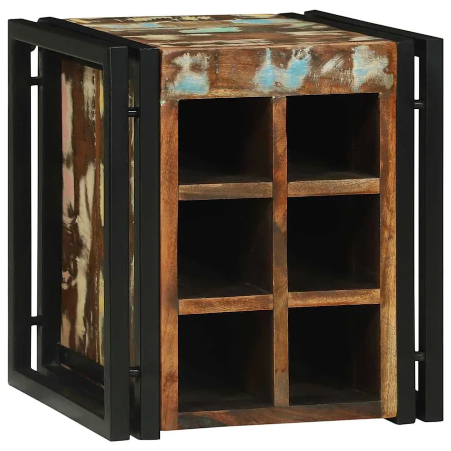 Étagère à vin 35 x 35 x 39 cm Bois Recyclé Solide - 2