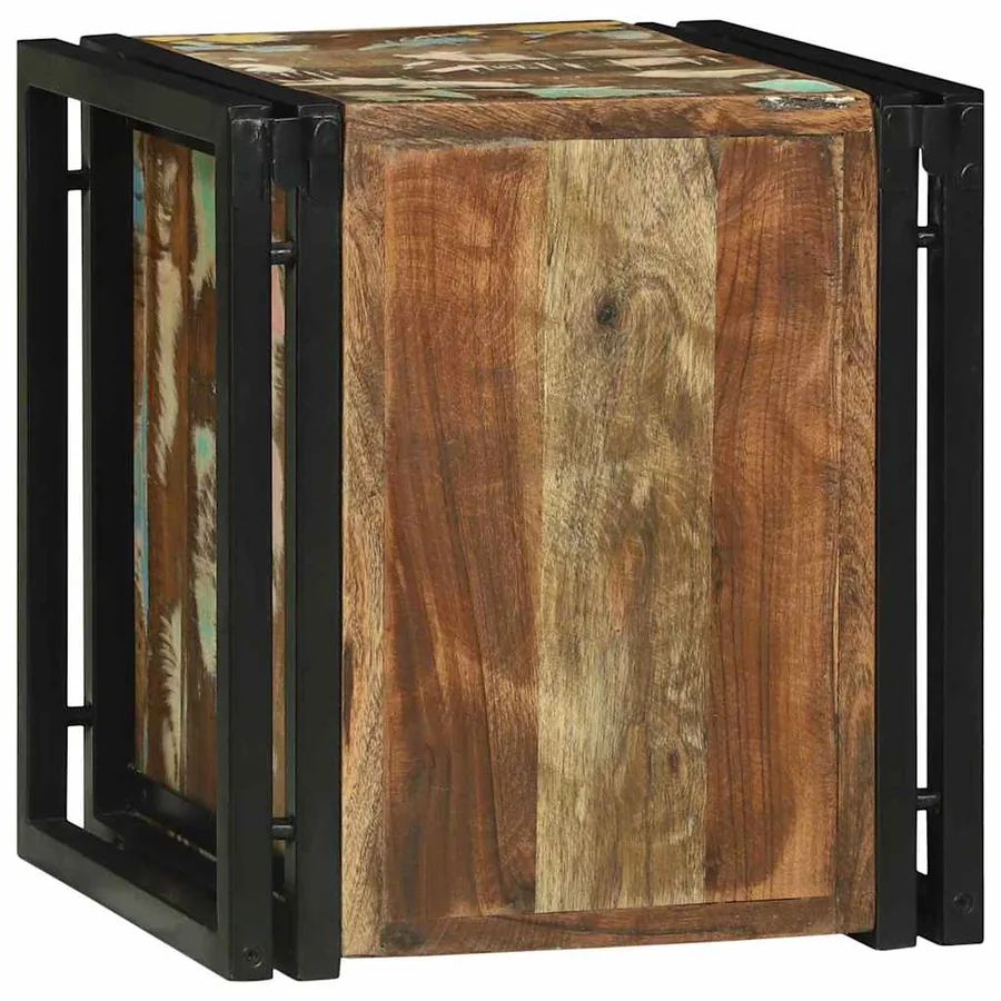 Étagère à vin 35 x 35 x 39 cm Bois Recyclé Solide - 6