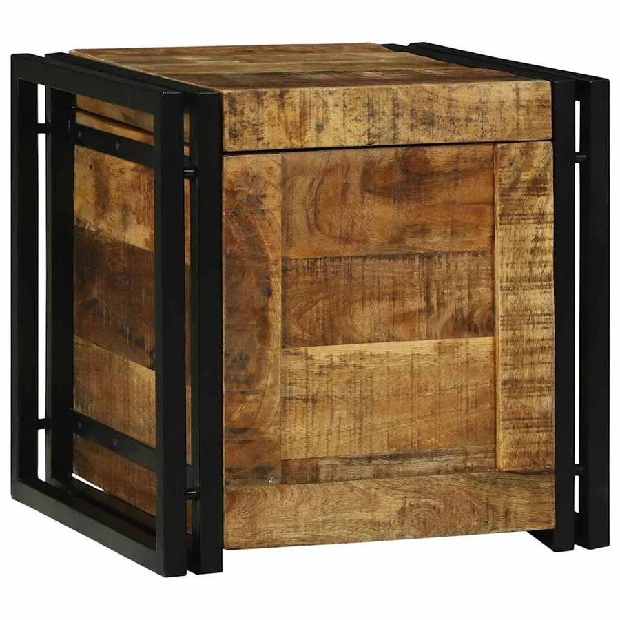Boîte de rangement 40 x 40 x 40 cm Bois de mangue massif
