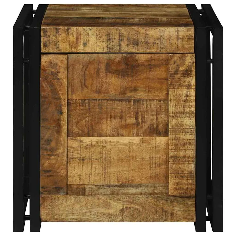 Boîte de rangement 40 x 40 x 40 cm Bois de mangue massif - 5