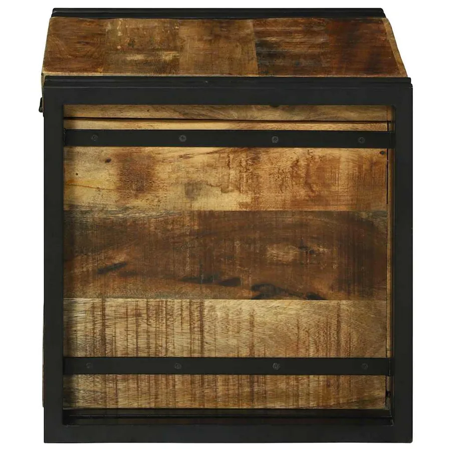 Boîte de rangement 40 x 40 x 40 cm Bois de mangue massif - 6