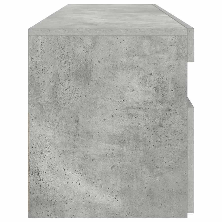 Meuble TV avec lumières LED gris béton 90x35x40 cm - 10