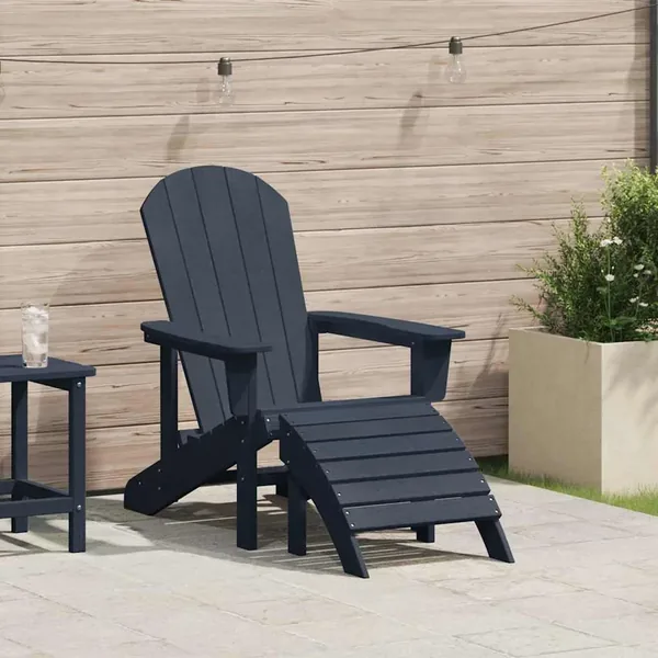 Chaise Adirondack Bleu marine 82 x 74 x 92 cm HDPE