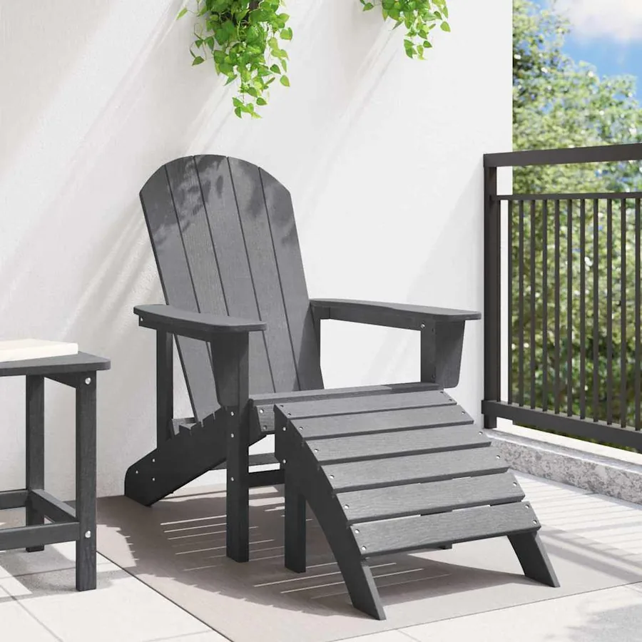 Chaise Adirondack Gris clair 82 x 74 x 92 cm HDPE - 3