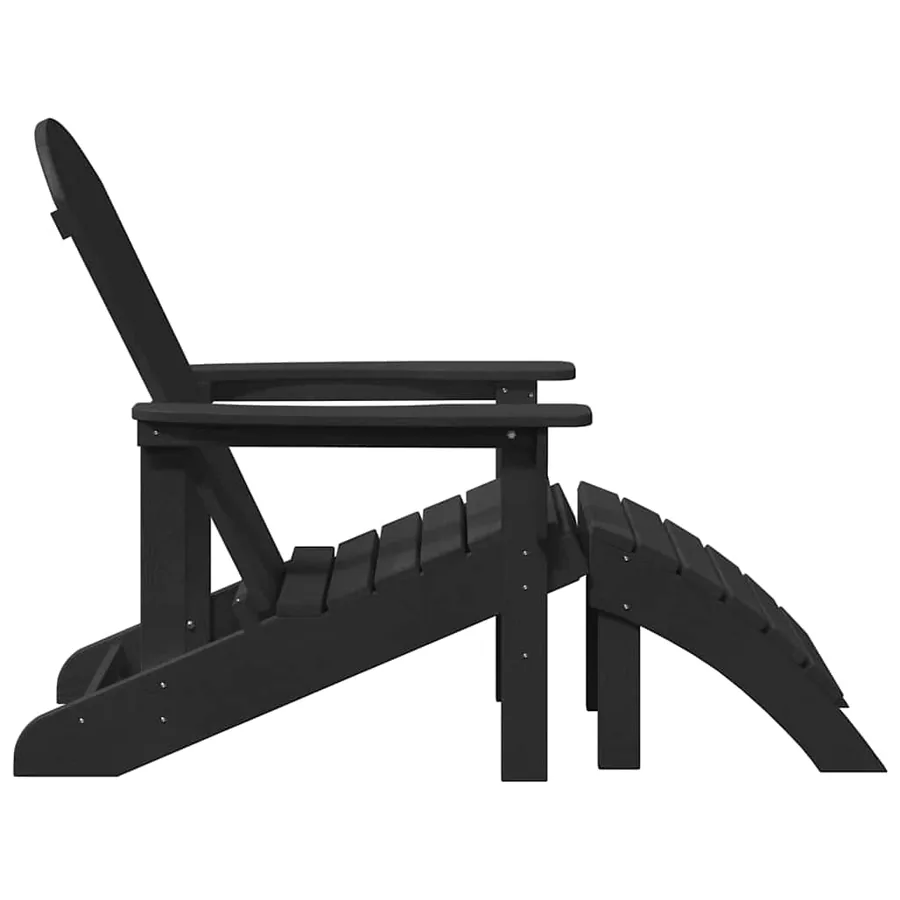Chaise de jardin 2 pcs Noir 83 x 74 x 92 cm Polyéthylène - 6