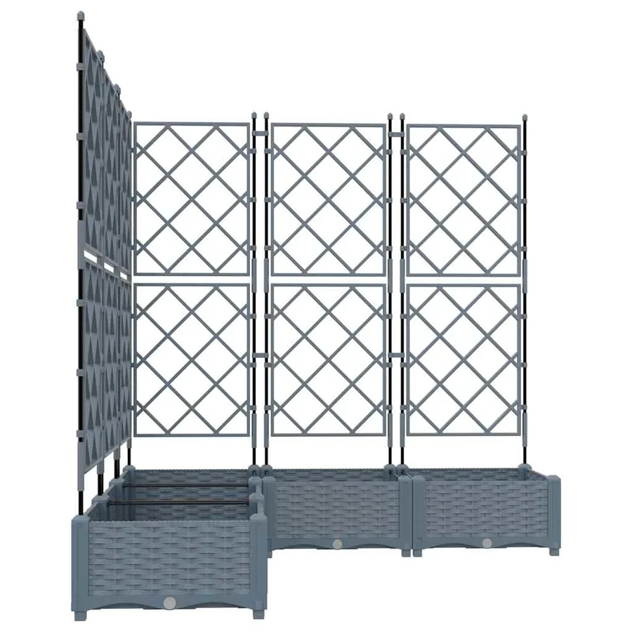 Cache-pot de jardin 5 pc Gris clair 120 x 120 x 125,5 cm PP - 5