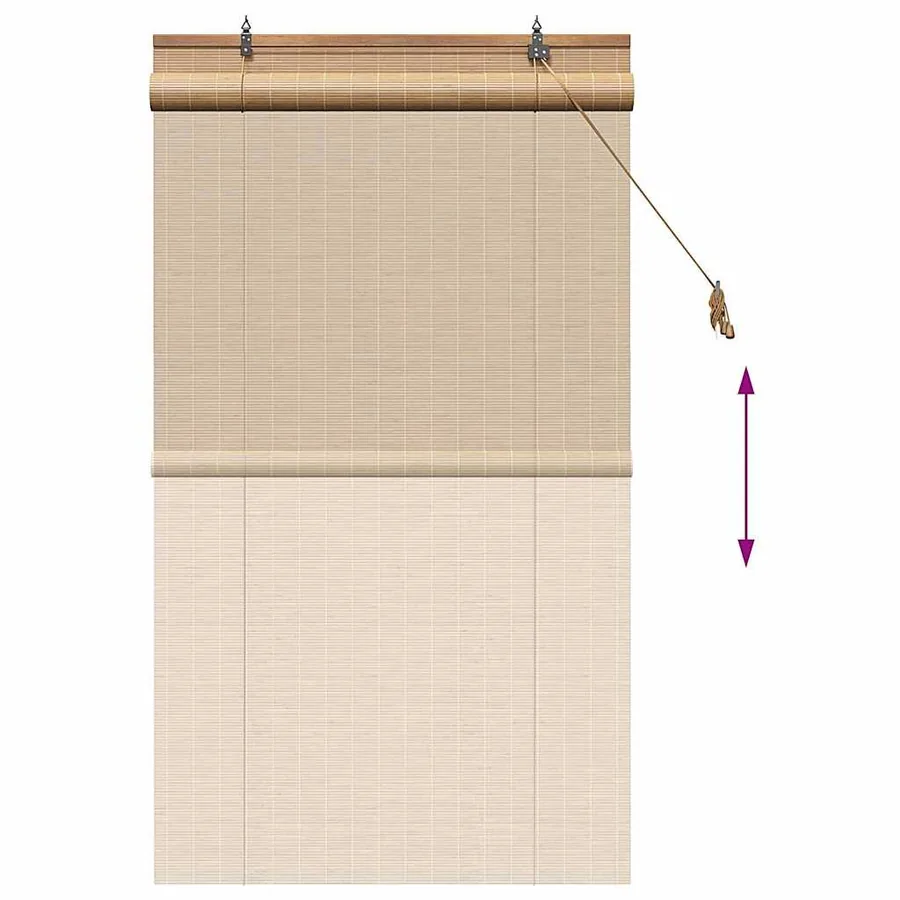 Store enrouleur Marron 90 x 160 cm Bambou - 13