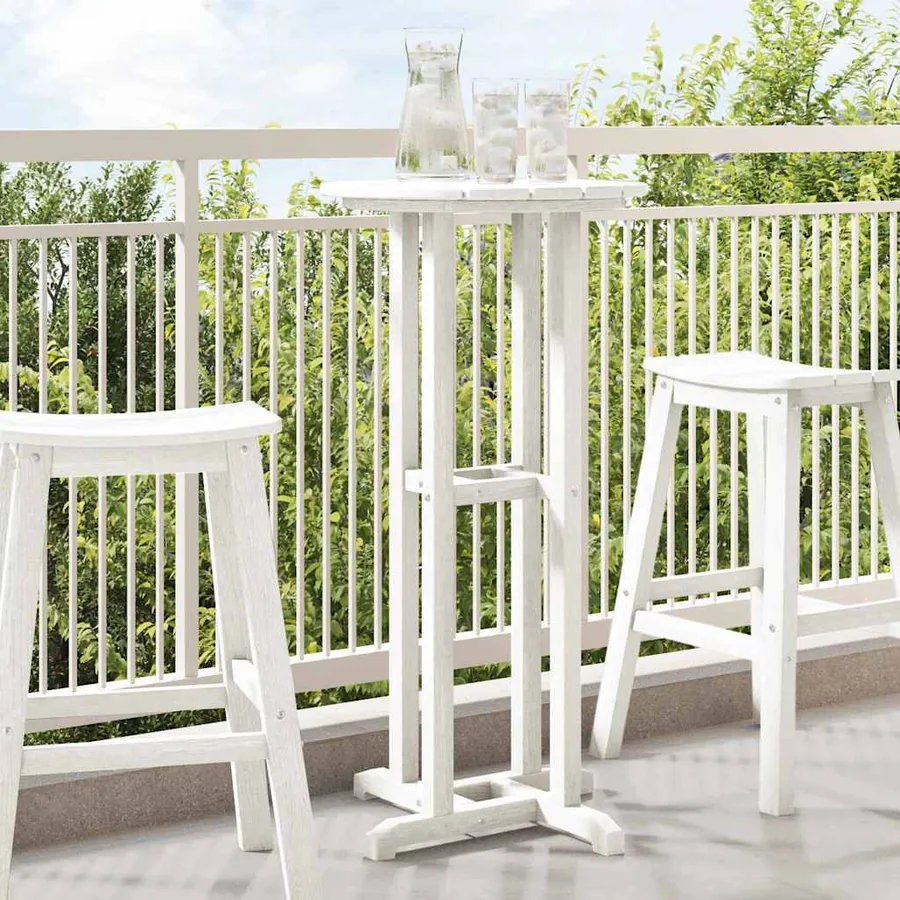 Table de bar Blanc 55 x 55 x 107 cm Polyéthylène