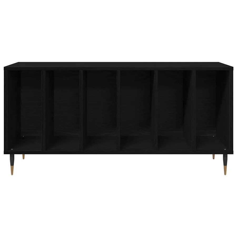 Meuble à vinyles Chêne noir 100 x 38 x 48 cm Bois d'ingénierie - 5