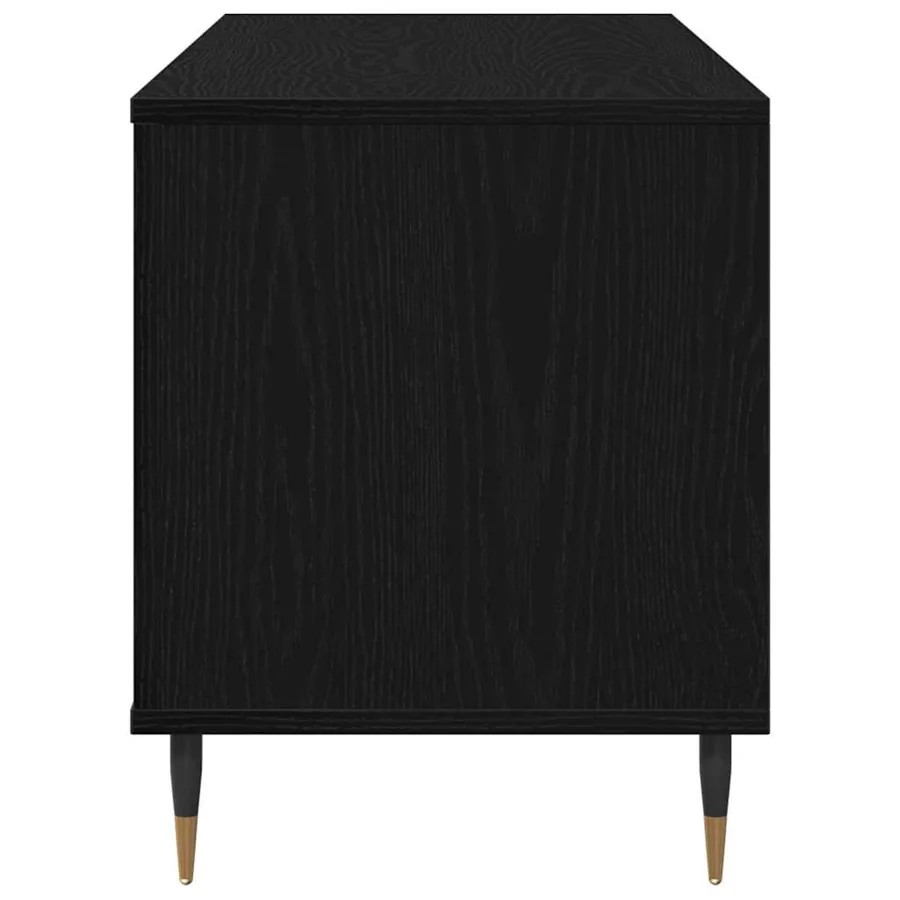 Meuble à vinyles Chêne noir 100 x 38 x 48 cm Bois d'ingénierie - 6