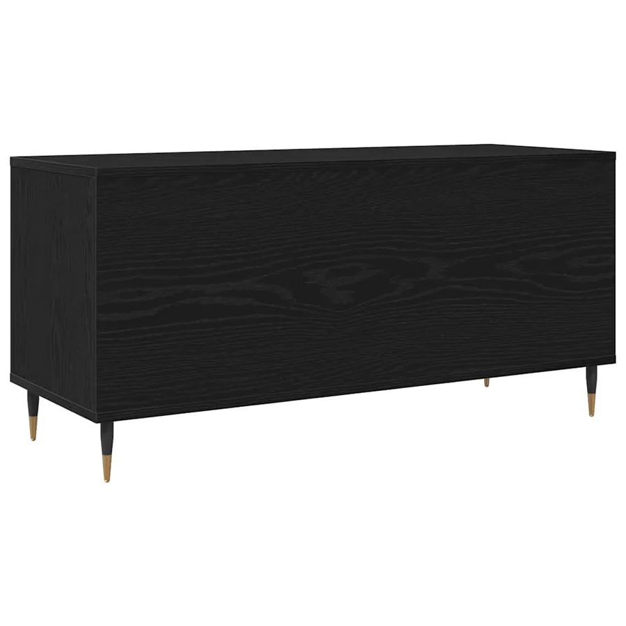 Meuble à vinyles Chêne noir 100 x 38 x 48 cm Bois d'ingénierie - 7