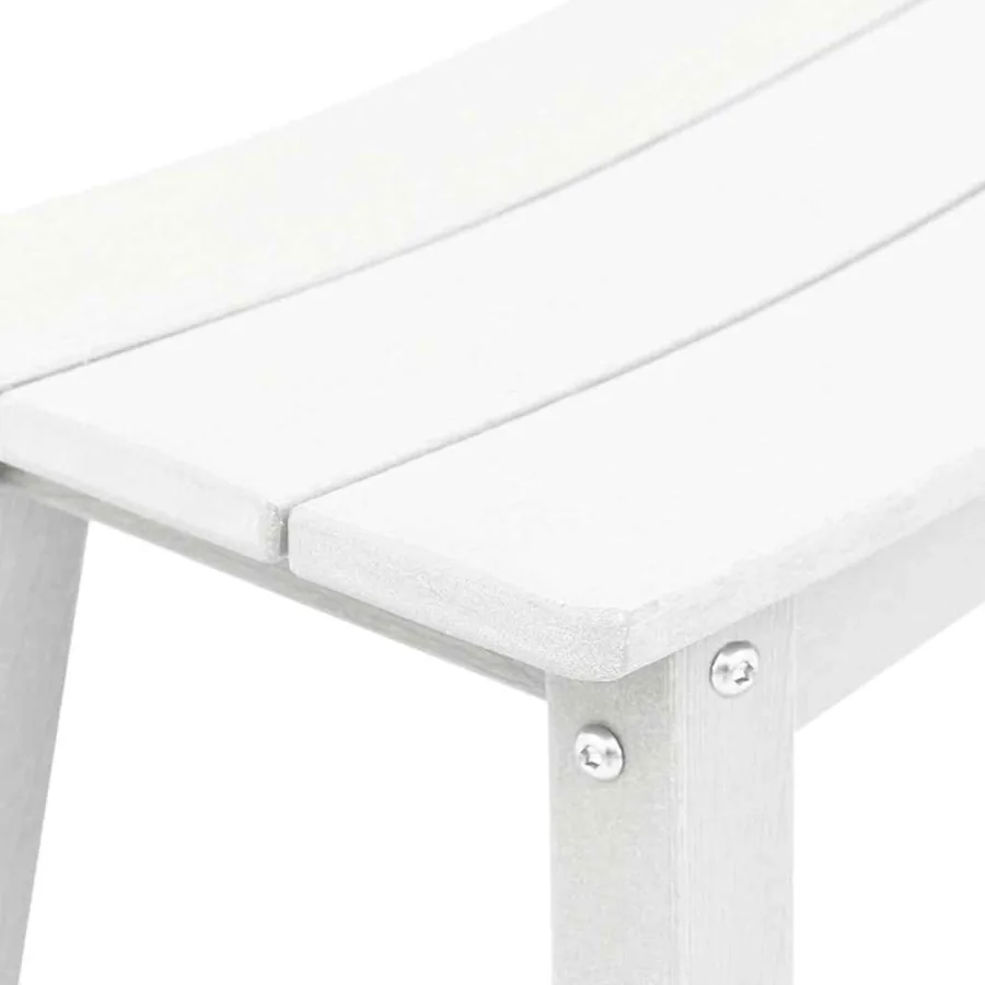 Ensemble de bar de jardin 4 pcs Blanc HDPE - 7