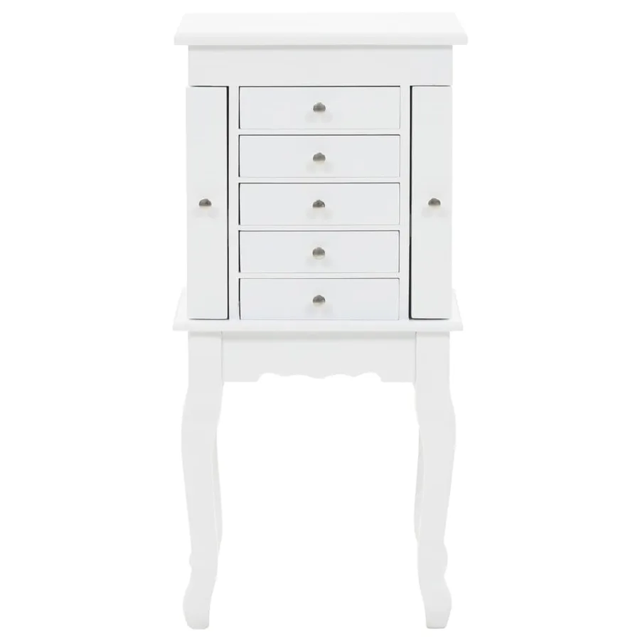 Armoire à bijoux sur pieds Blanc - 3