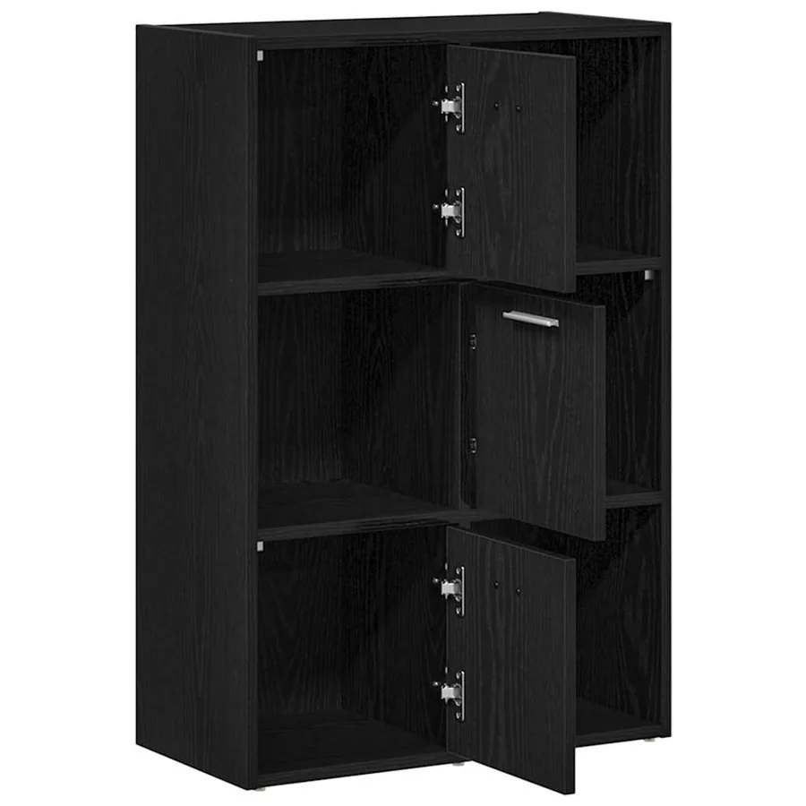 Bibliothèque/Séparateur de pièce en chêne noir 60,5 x 30 x 90 cm bois d'ingénierie - 5