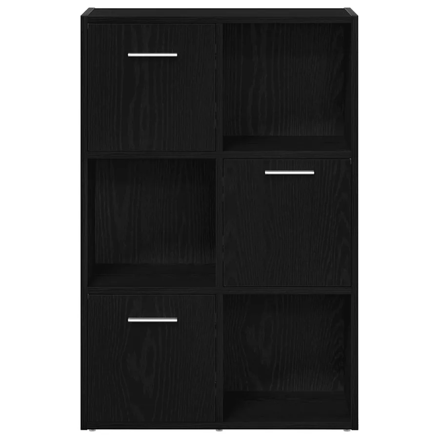Bibliothèque/Séparateur de pièce en chêne noir 60,5 x 30 x 90 cm bois d'ingénierie - 6