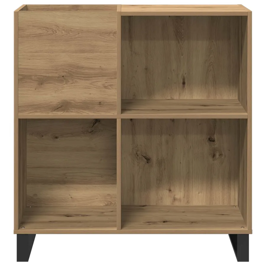 Meuble à vinyles chêne artisanal 84,5 x 38 x 89 cm - 5