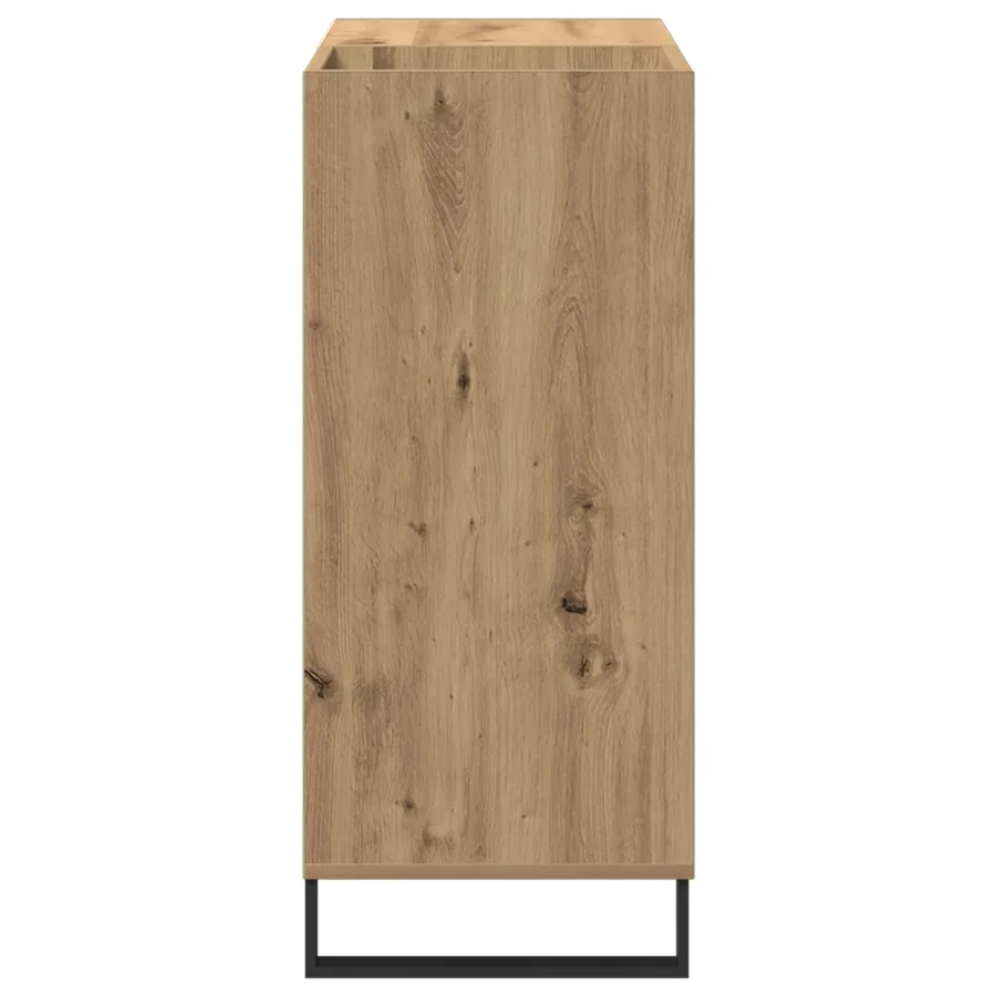 Meuble à vinyles chêne artisanal 84,5 x 38 x 89 cm - 6