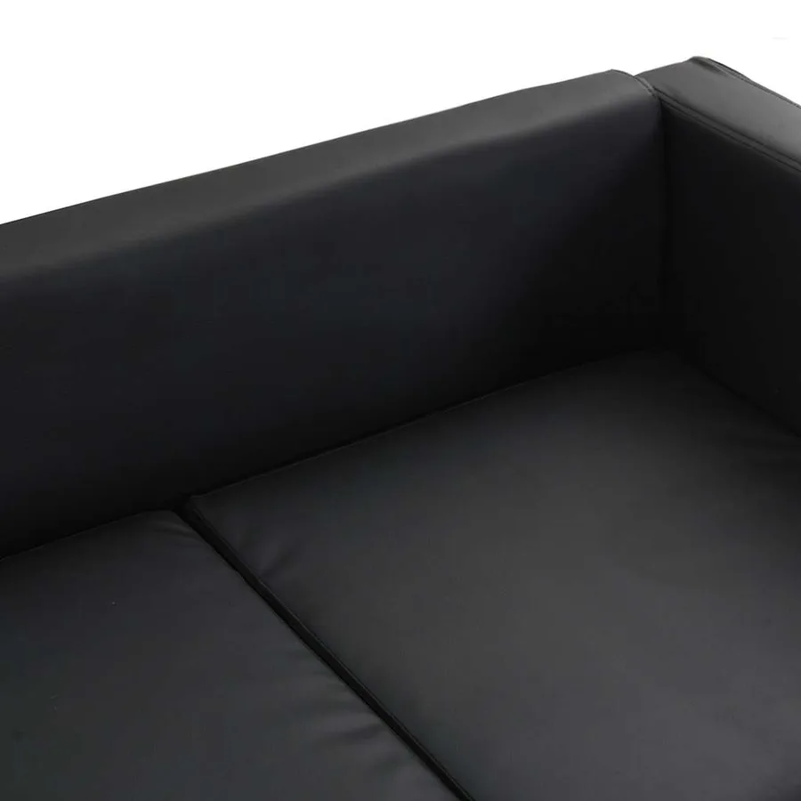 Jeu de canapé à 2 places et à 3 places Cuir synthétique Noir - 11