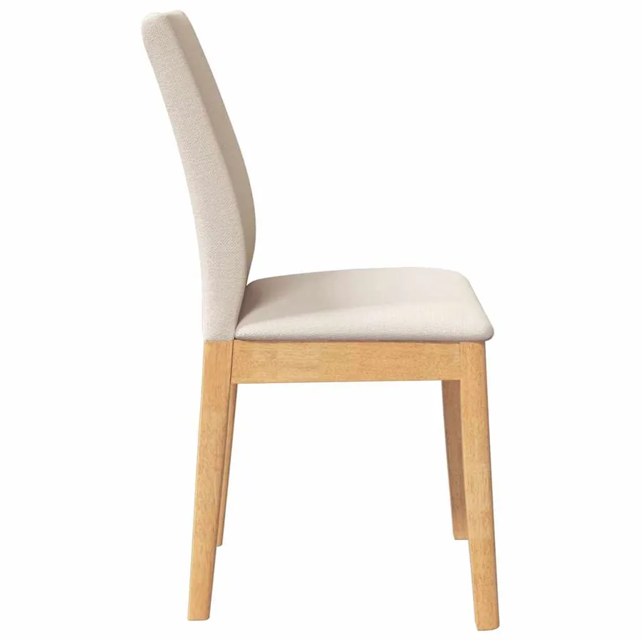 Chaises à manger coussins 2 pcs bois massif caoutchouc - 6