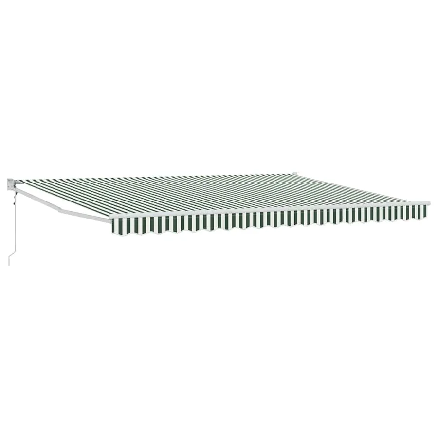 Auvent rétractable Vert et blanc 450 x 300 x 165 cm - 2