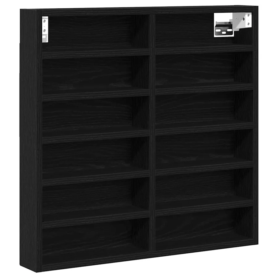 Vitrine Chêne noir 60 x 8,5 x 58 cm Bois d'ingénierie - 2