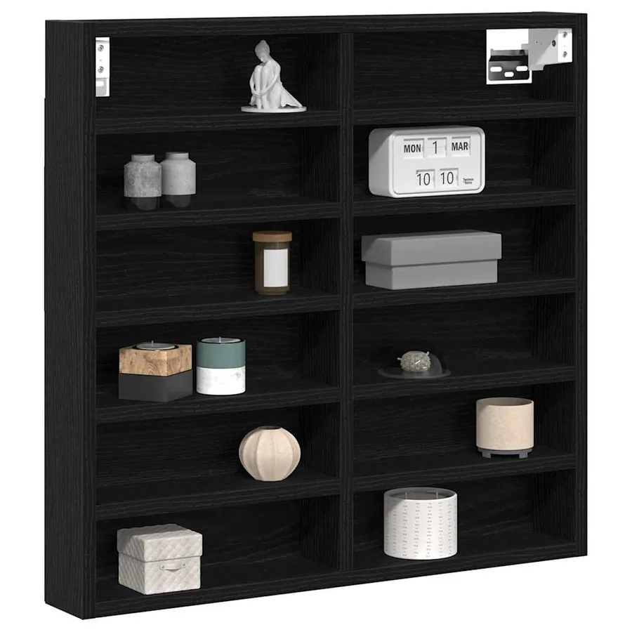 Vitrine Chêne noir 60 x 8,5 x 58 cm Bois d'ingénierie - 3