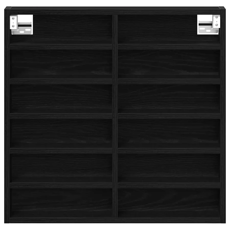 Vitrine Chêne noir 60 x 8,5 x 58 cm Bois d'ingénierie - 6