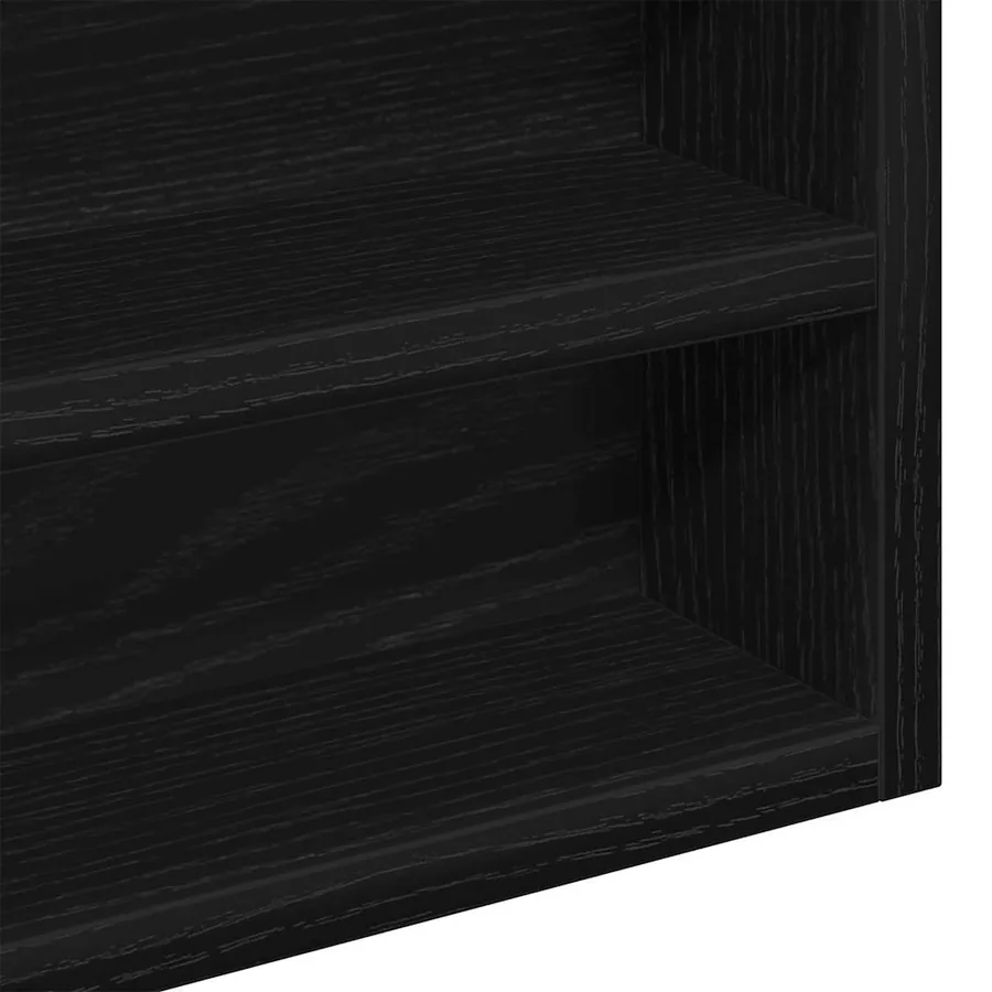 Vitrine Chêne noir 60 x 8,5 x 58 cm Bois d'ingénierie - 9