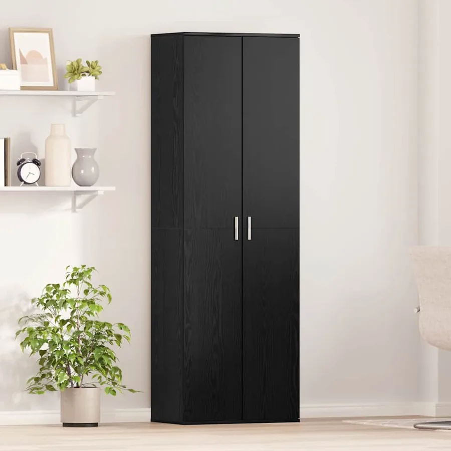 Highboard Chêne noir 60 x 35 x 180 cm Bois d'ingénierie