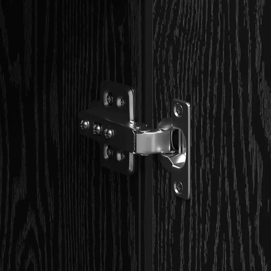 Highboard Chêne noir 60 x 35 x 180 cm Bois d'ingénierie - 11