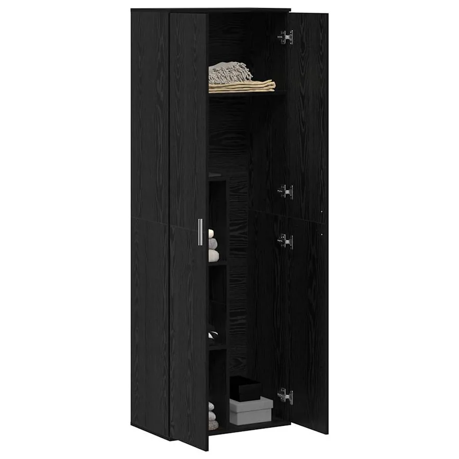 Highboard Chêne noir 60 x 35 x 180 cm Bois d'ingénierie - 3