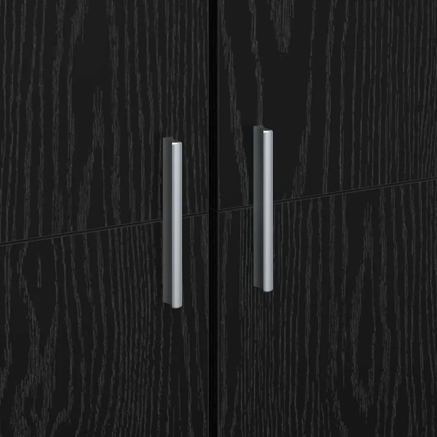 Highboard Chêne noir 60 x 35 x 180 cm Bois d'ingénierie - 8