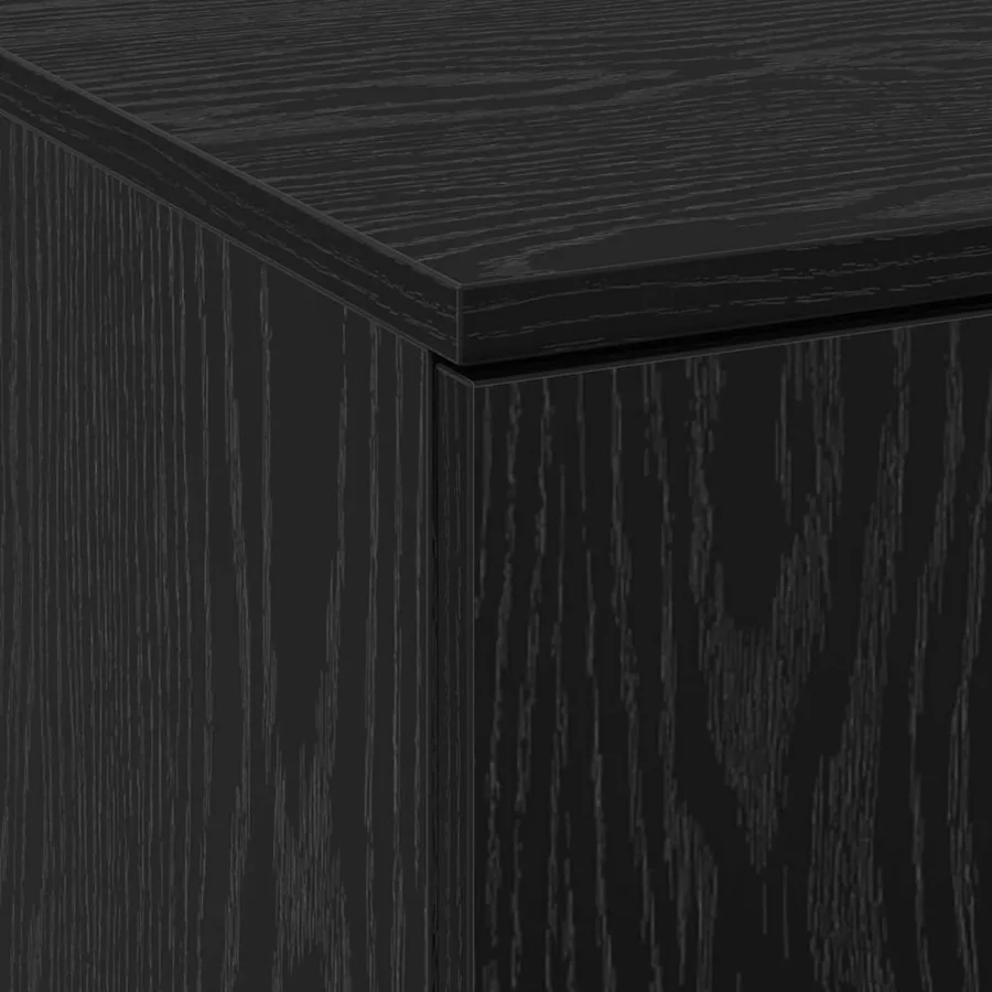 Highboard Chêne noir 60 x 35 x 180 cm Bois d'ingénierie - 9