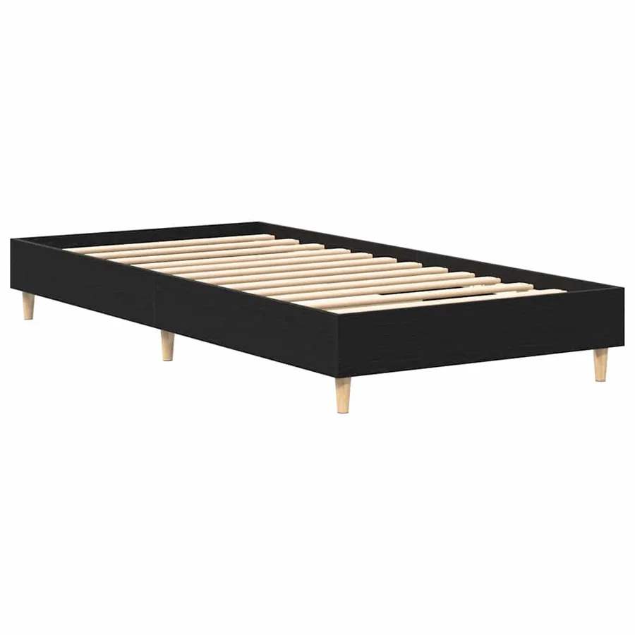 Cadre de lit Chêne noir 193 x 78 x 25 cm Bois d'ingénierie - 4