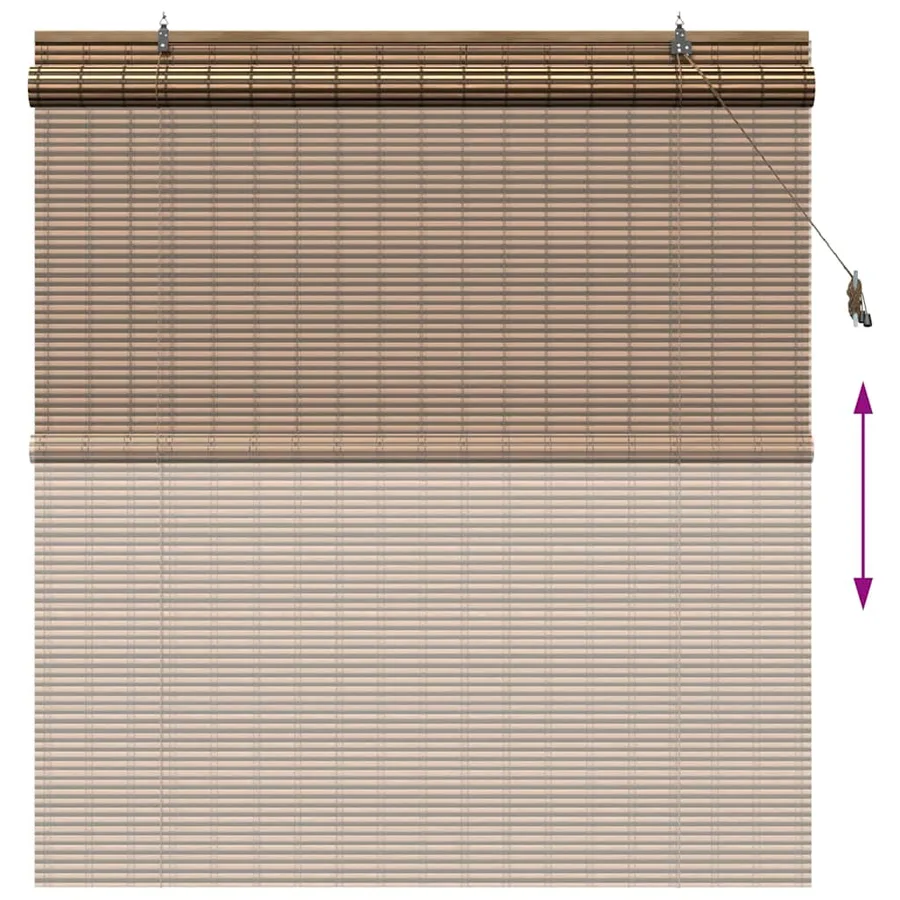 Store enrouleur Marron 140 x 160 cm Bambou - 13