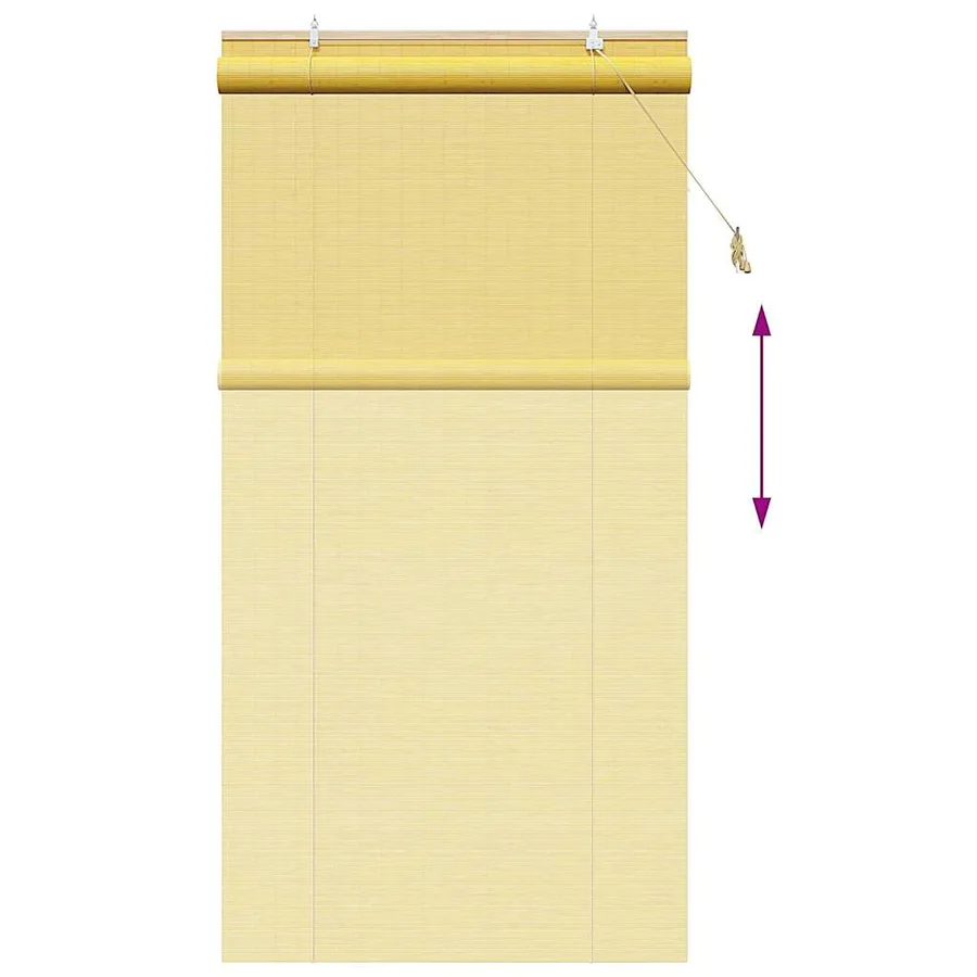 Store enrouleur Jaune 110 x 220 cm Bambou - 13