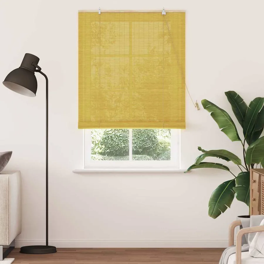 Store enrouleur Jaune 110 x 220 cm Bambou - 3