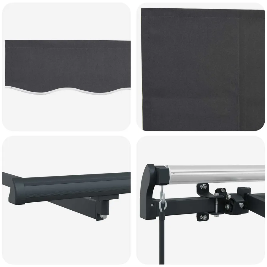 Auvent Rétractable Anthracite 350 x 200 cm - 10