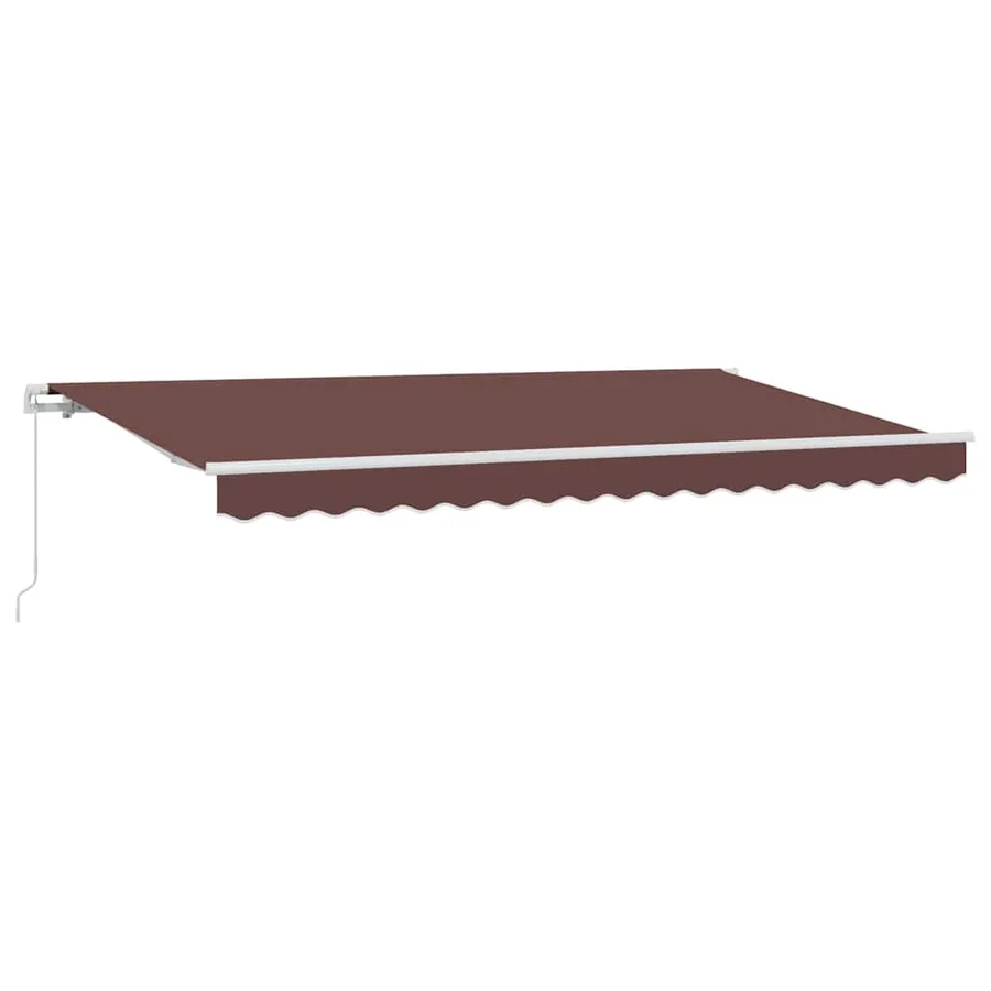 Auvent Rétractable Marron 400 x 200 cm tissu - 2