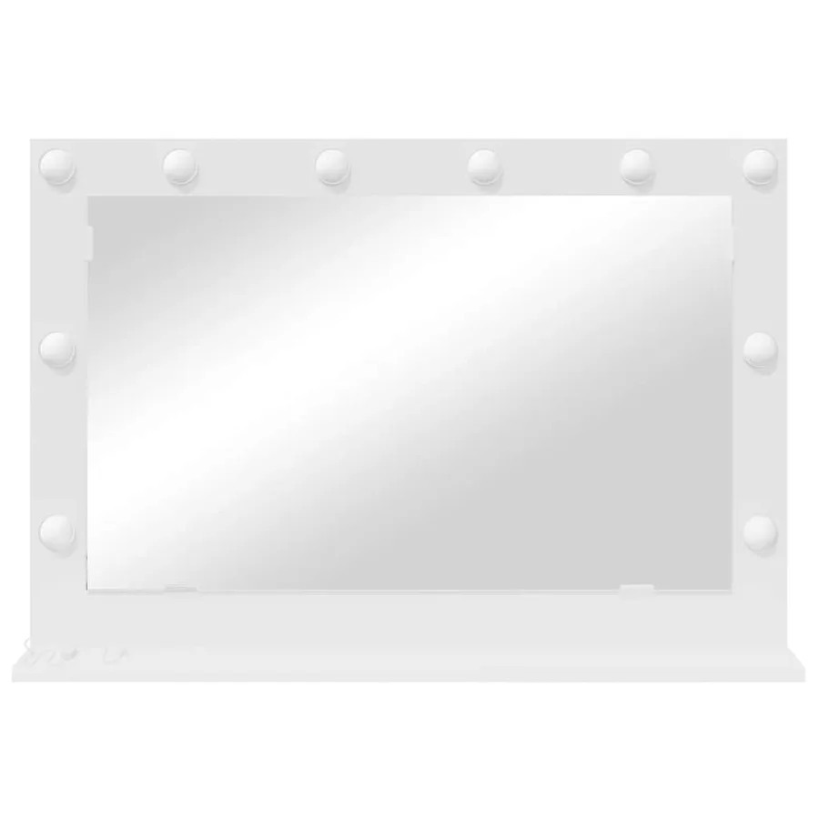 Miroir de vanité Blanc 80 x 15 x 18 cm Verre et bois composite - 4