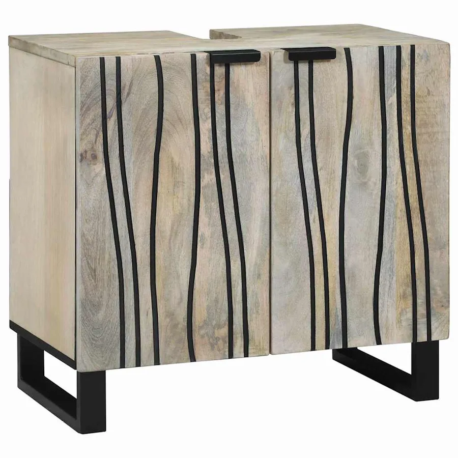 Ensemble de mobilier de salle de bain 5 pcs Brun Noyé - 3