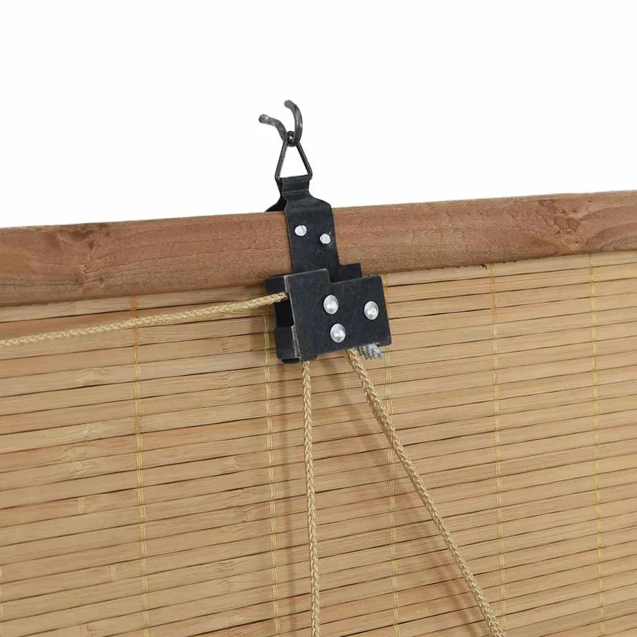 Store enrouleur Marron 100 x 160 cm Bambou - 7