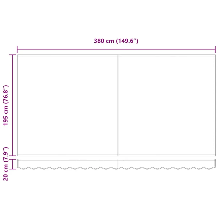 Cadre d'auvent Anthracite 400 x 200 cm - 12