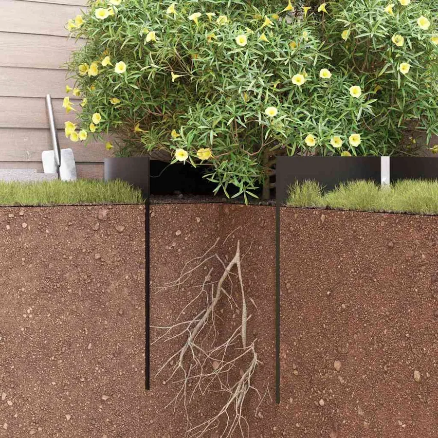 Barrière anti-racines Noir 1 x 10 m Polyéthylène - 9