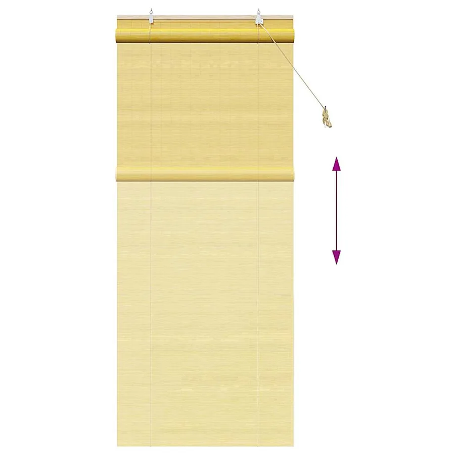Store enrouleur Jaune 80 x 220 cm Bambou - 13