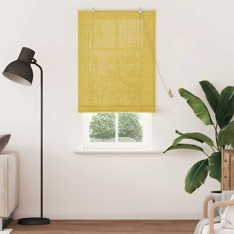 Store enrouleur Jaune 80 x 220 cm Bambou - 3