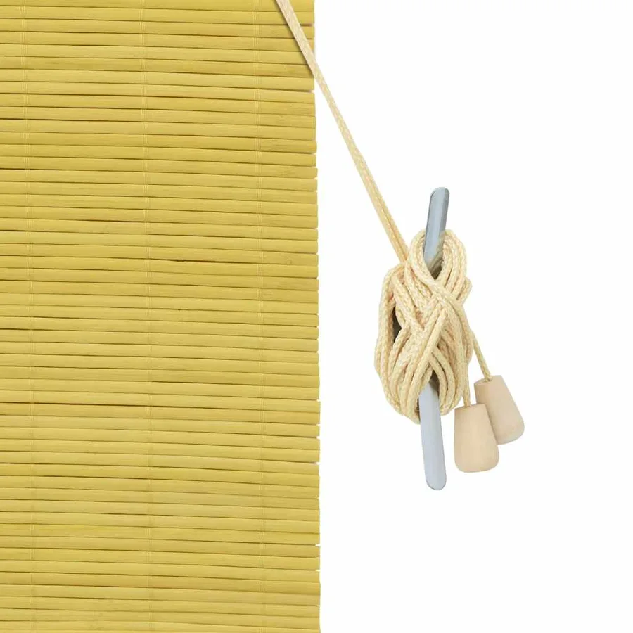 Store enrouleur Jaune 80 x 220 cm Bambou - 6