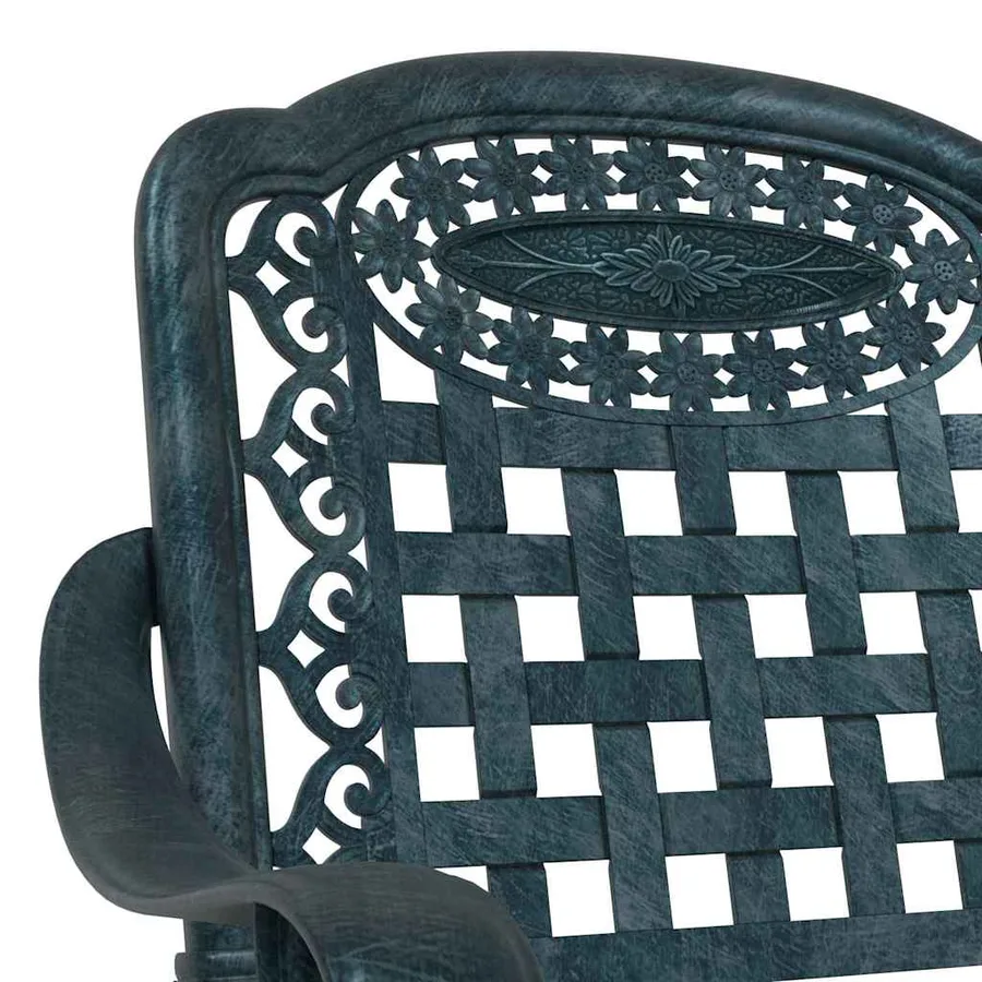 Ensemble de tables de jardin 3 pcs Vert Aluminium coulé - 10