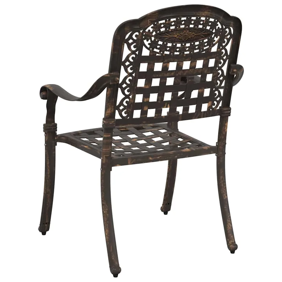 Chaise de jardin 2 pcs Bronze 55 x 56,5 x 91cm Aluminium - 6