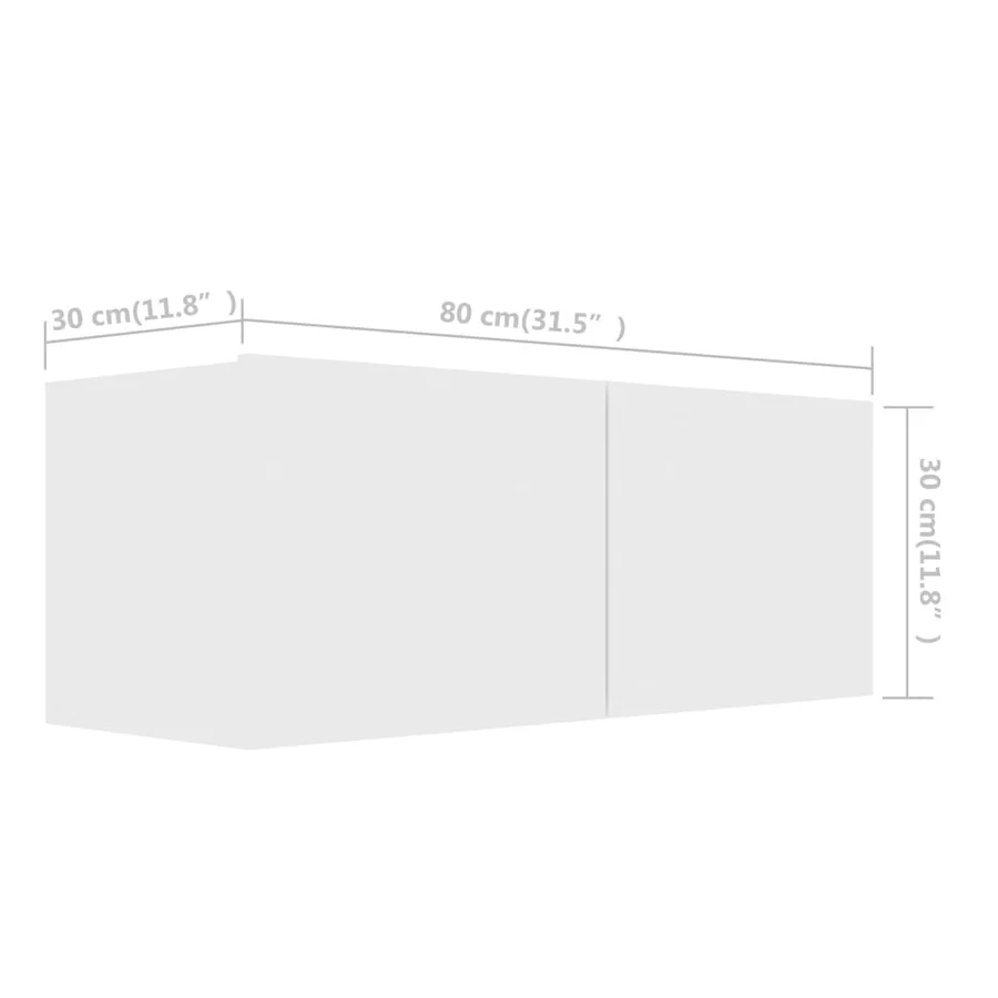 Meubles TV 4 pcs Blanc 80x30x30 cm Bois d'ingénierie - 7